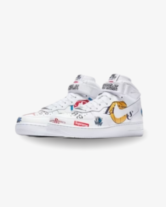 Nike Air Force 1 Mid Supreme NBA White