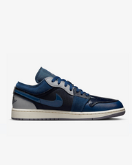 Tenis Nike Jordan 1 Low SE Craft Obsidian French Blue Ashen Slate White